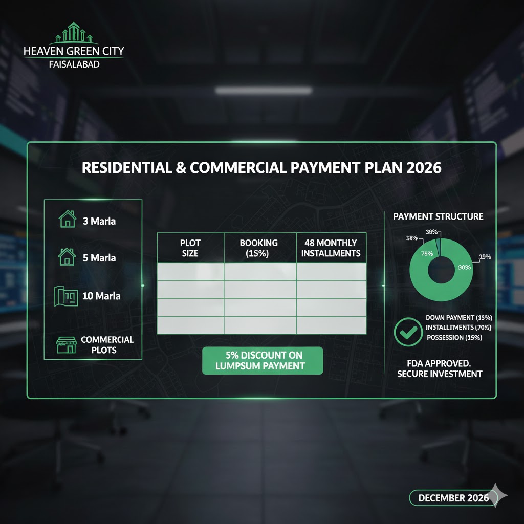 Heaven Green City Faisalabad Payment Plan